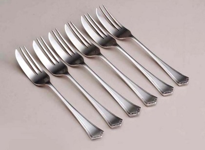 Art Deco Silver Cake Forks (set of 6)